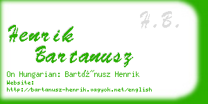 henrik bartanusz business card